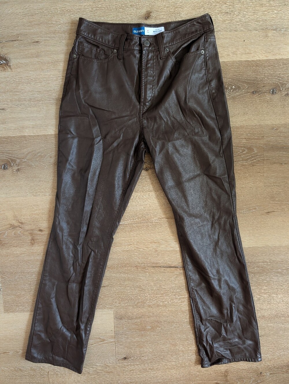 Old Navy Brown Faux Leather Women's Pants